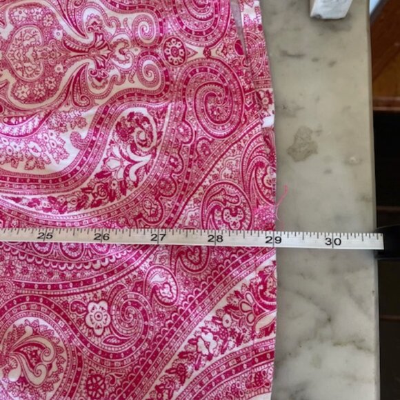 RALPH LAUREN Girls Pink Paisley Long Sleeve Dress Elastic Waist L 12-14 - Picture 14 of 16